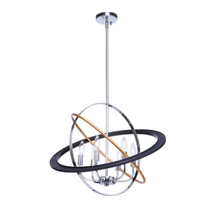 Cosmic CL15116 Chandelier in Dark Bronze, Chrome, Satin Brass