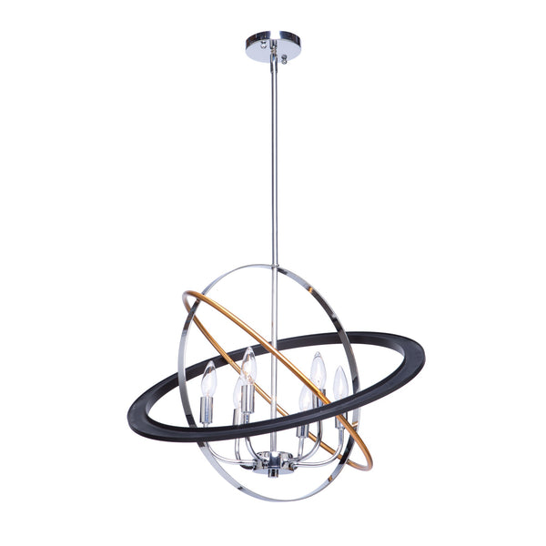 Cosmic CL15116 Chandelier in Dark Bronze, Chrome, Satin Brass