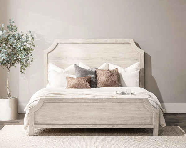 Westmont Solid Wood Queen Bed in Creamwood