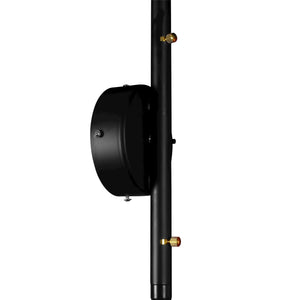 Astrom Two Armed Wall Lamp in Black w/ Brass Accent