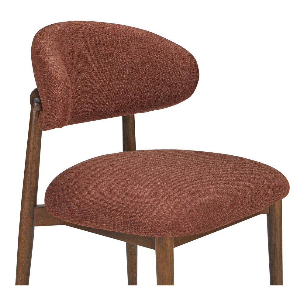 Ellie Dining Chair in Rust Upholstery