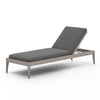 Sherwood Outdoor Chaise Lounge In Grey/Charcoal