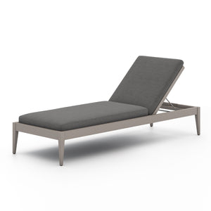Sherwood Outdoor Chaise Lounge In Grey/Charcoal