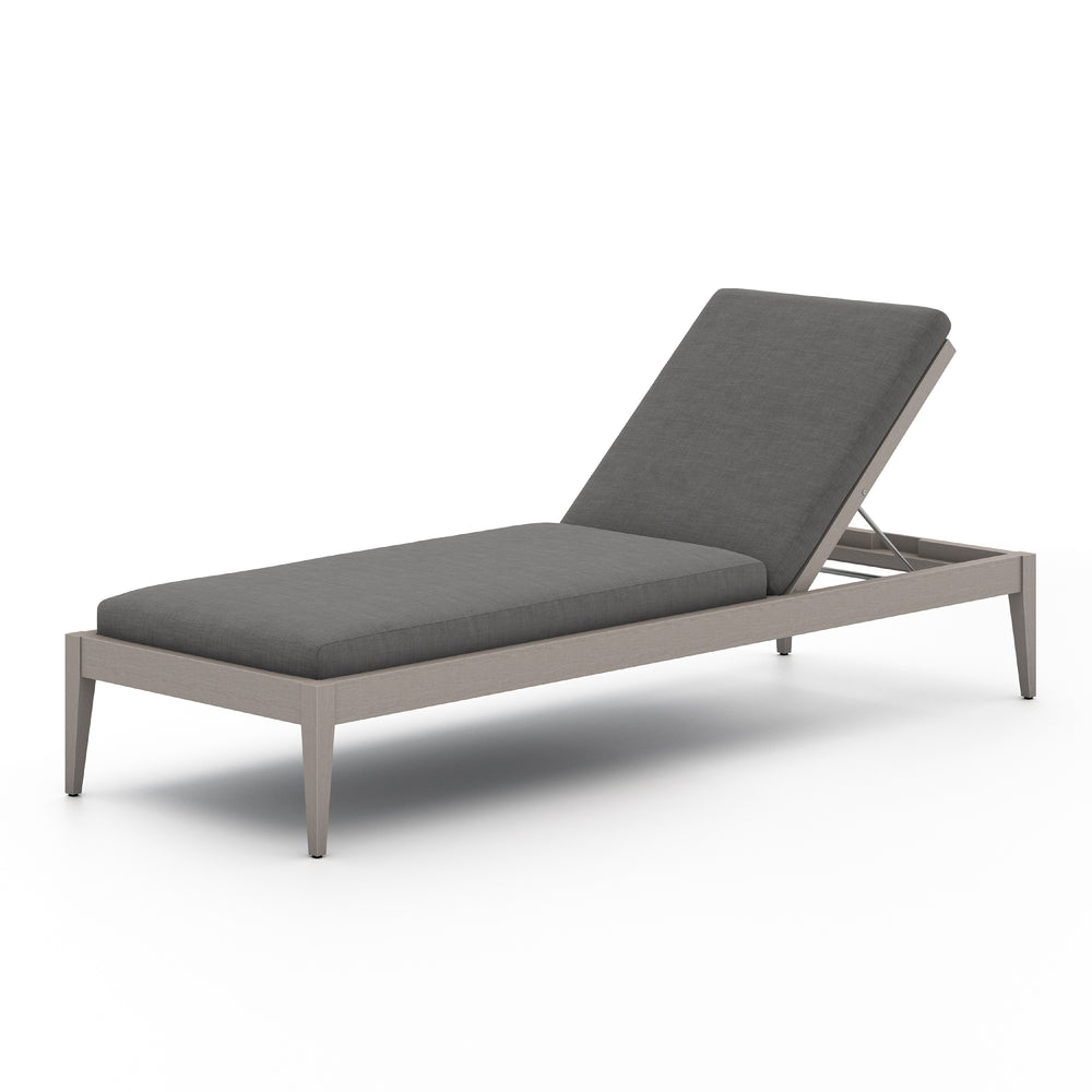 Sherwood Outdoor Chaise Lounge In Grey/Charcoal