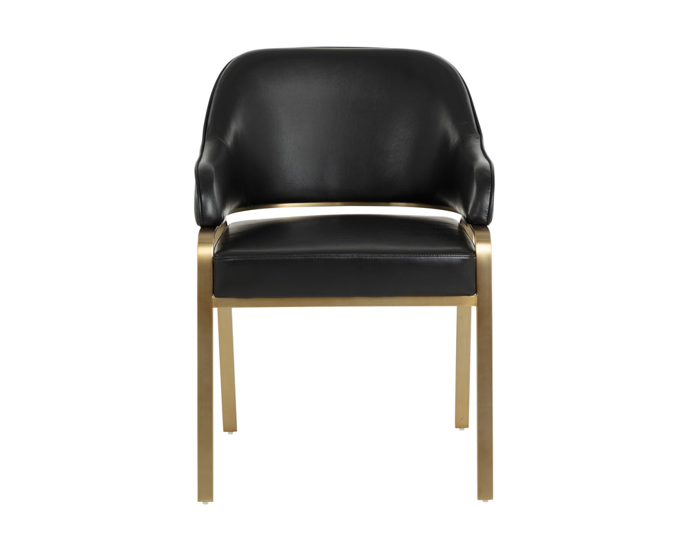 MALACHI DINING ARMCHAIR - CANTINA BLACK