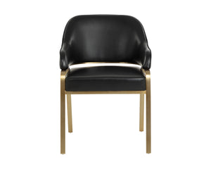 MALACHI DINING ARMCHAIR - CANTINA BLACK