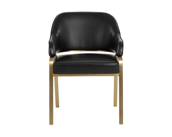 MALACHI DINING ARMCHAIR - CANTINA BLACK