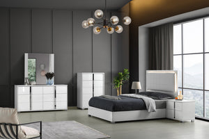 Giulia Night Stand Left Facing in White
