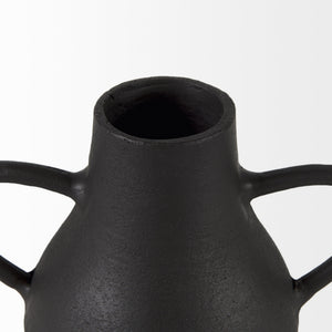 Cyrus Black Two handled Vase Decorative Object