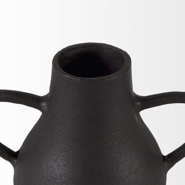 Cyrus Black Two handled Vase Decorative Object