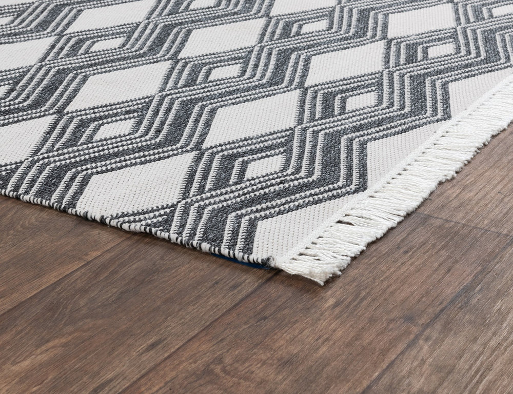 Indoor/Outdoor Banning Rug Charcoal 8'x10' - Handwoven Polypropylene
