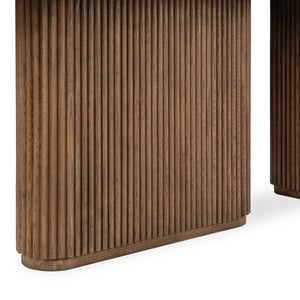 Vander Solid Wood Console Table with Oak Veneer
