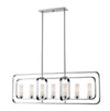 Aideen 7 Light Island/Billiard in Chrome Finish