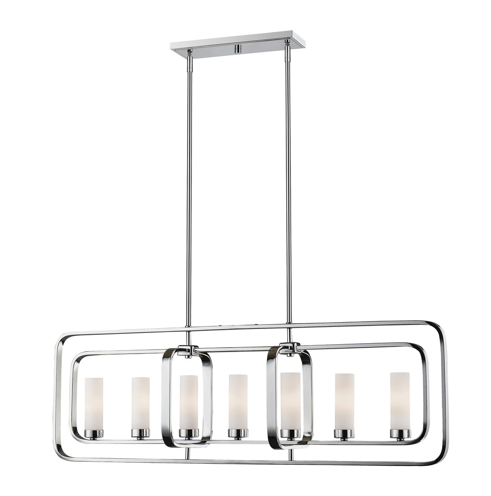 Aideen 7 Light Island/Billiard in Chrome Finish