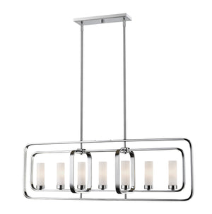 Aideen 7 Light Island/Billiard in Chrome Finish