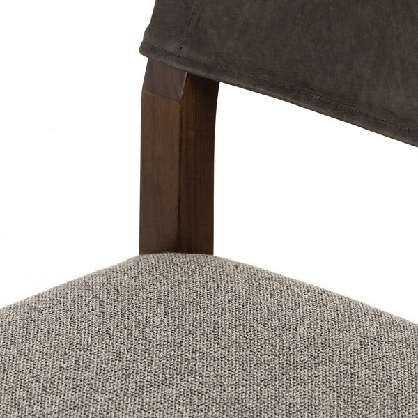Ferris Stool In Nubuck Charcoal In Counter