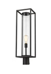 Dunbroch 1 Light Outdoor Post Mount Fixture in Black Finish