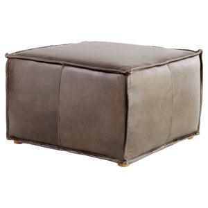 Lusso | Square Pouf - Grey