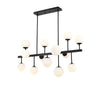 Midnetic 13 Light Island/Billiard in Matte Black Finish
