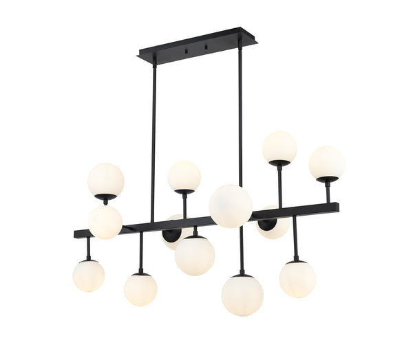 Midnetic 13 Light Island/Billiard in Matte Black Finish