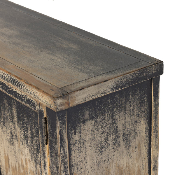 Hitchens Media Console In Worn Black