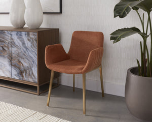 LUCANO DINING ARMCHAIR - BELFAST RUST