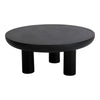 Rocca Black Coffee Table with Stone Top