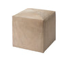 Pinstripe Hide Ottoman, Small