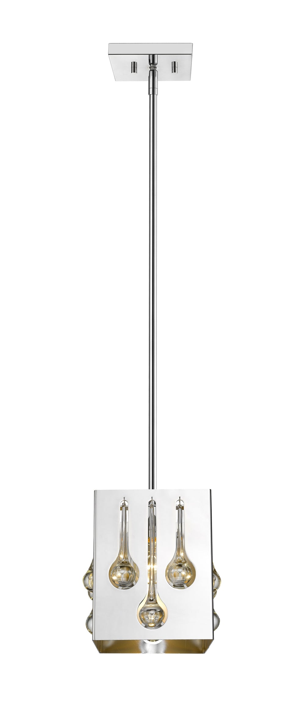 Oberon 1 Light Pendant in Chrome  Finish