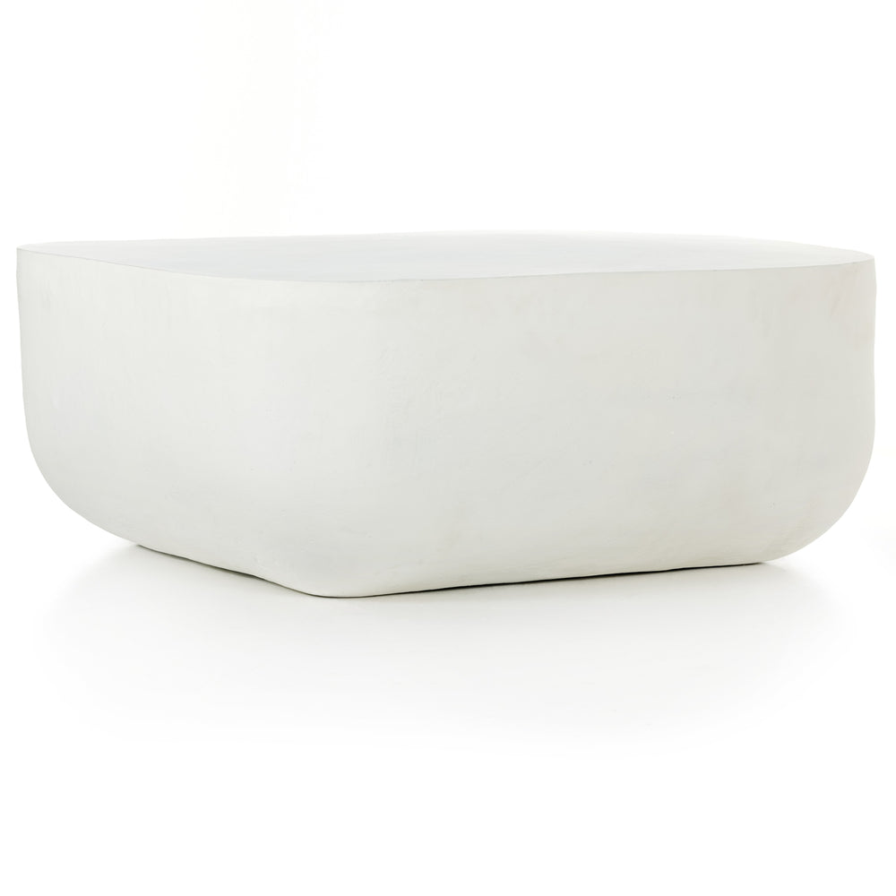 Basil Square Outdoor Coffee Table In White