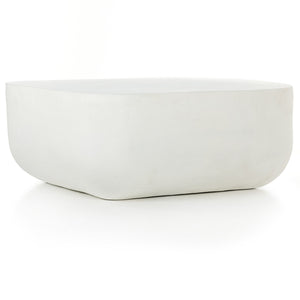 Basil Square Outdoor Coffee Table In White