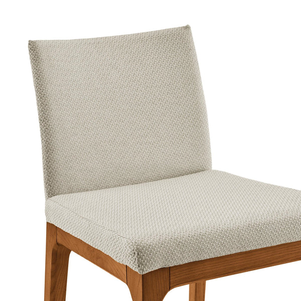 Devon Fabric Counter Stool Walnut Legs In Cardiff Cream 