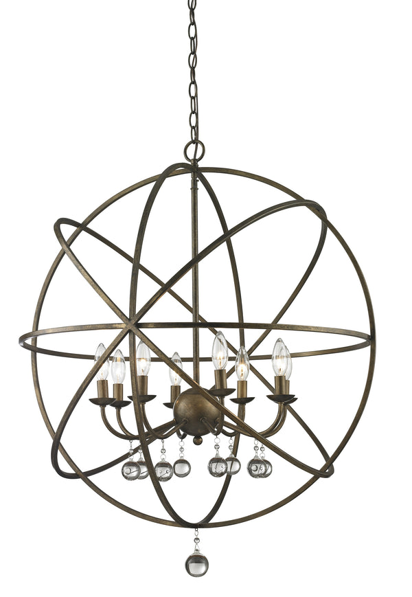 Acadia 8 Light Pendant in Golden Bronze Finish