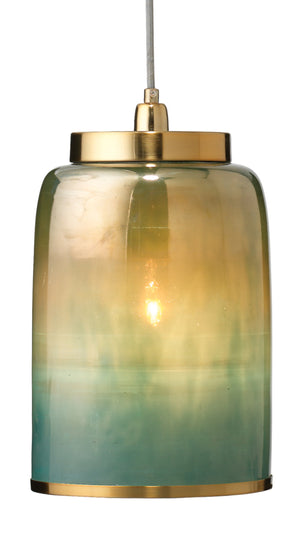 Vapor Metallic Glass 1-Light Pendant, Aqua