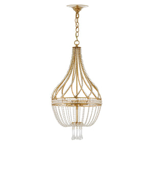 Ingénue Gold Chandelier In Antique Gold Leaf