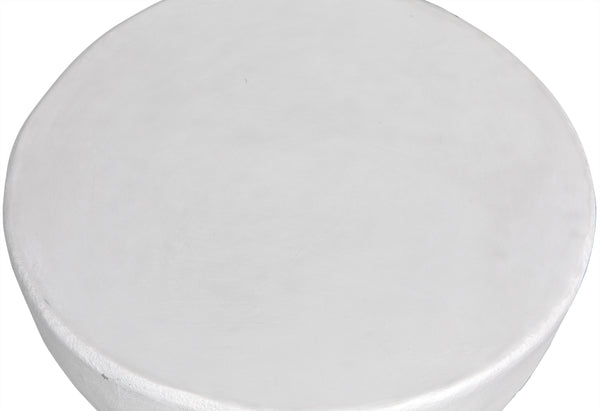 Hourglass Stool, White Fiber Cement