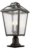 Bayland 3 Light Outdoor Pier Mount Light in Oil Rubbed Bronze Finish