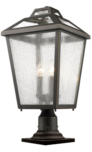 Bayland 3 Light Outdoor Pier Mount Light in Oil Rubbed Bronze Finish
