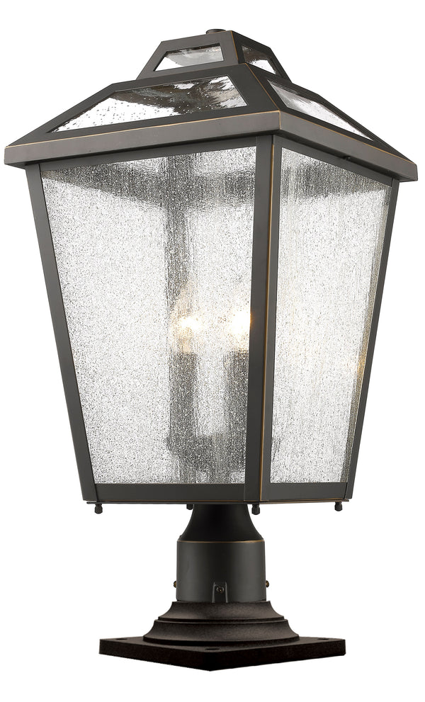 Bayland 3 Light Outdoor Pier Mount Light in Oil Rubbed Bronze Finish