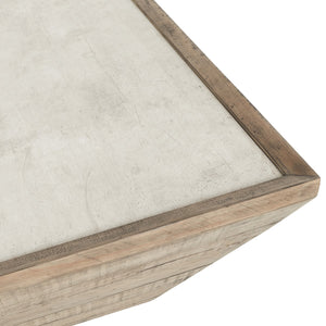 Dalton Solid Wood Coffee Table - Natural/Antique White
