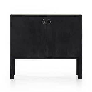Isador Bar Cabinet In Black Wash Poplar
