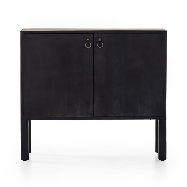 Isador Bar Cabinet In Black Wash Poplar
