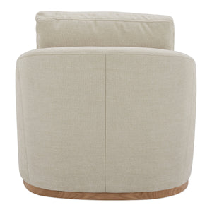 Moe's Linden Swivel Chair in Soft Beige