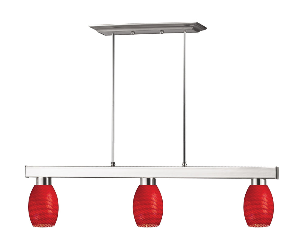 Players 3 Light Billiard Light in Brushed Nickel  Finish