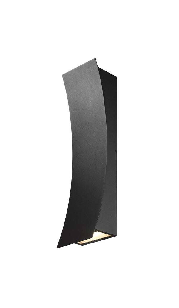 Landrum 2 Light Outdoor Wall Sconce in Black Finish