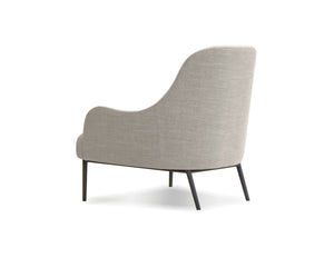 Swoon Lounge Chair in light grey with black legs