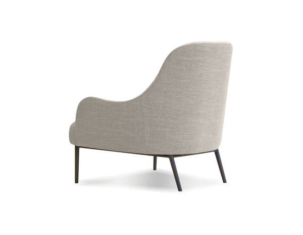 Swoon Lounge Chair in light grey with black legs