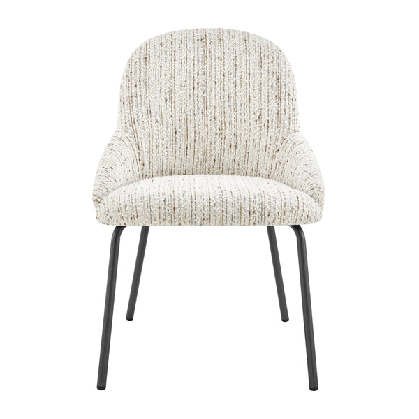 Katrisa KD Boucle Dining Side Chair, Zenith White