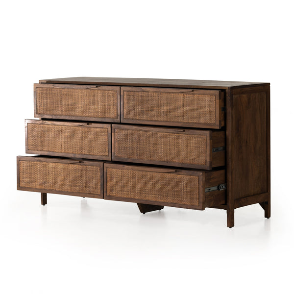 Sydney 6 Drawer Dresser In Brown Wash
