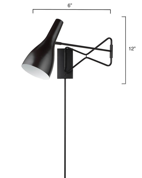 Lenz Swing Arm Wall Sconce, Bronze